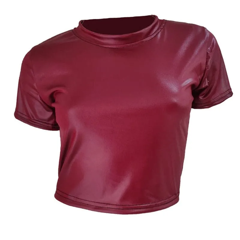 Paulette Leather Crop Top