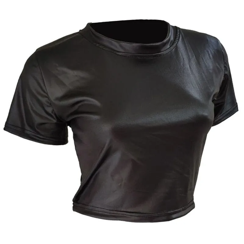 Paulette Leather Crop Top