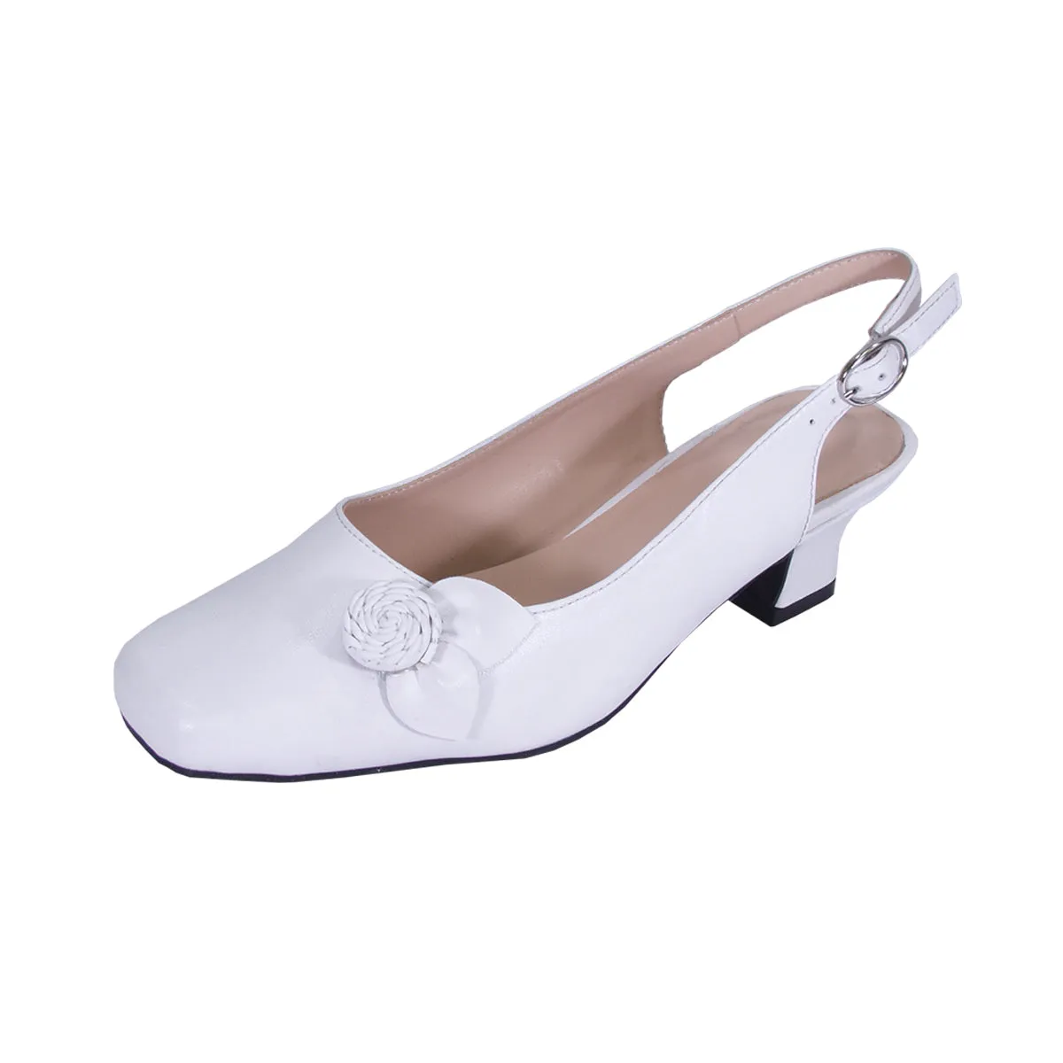 PEERAGE Cheryl Women's Wide Width Leather Slingback Dress Pumps