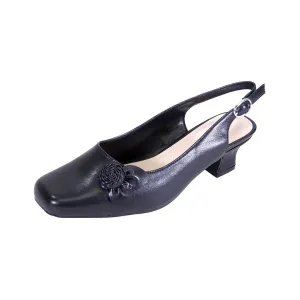 PEERAGE Cheryl Women's Wide Width Leather Slingback Dress Pumps