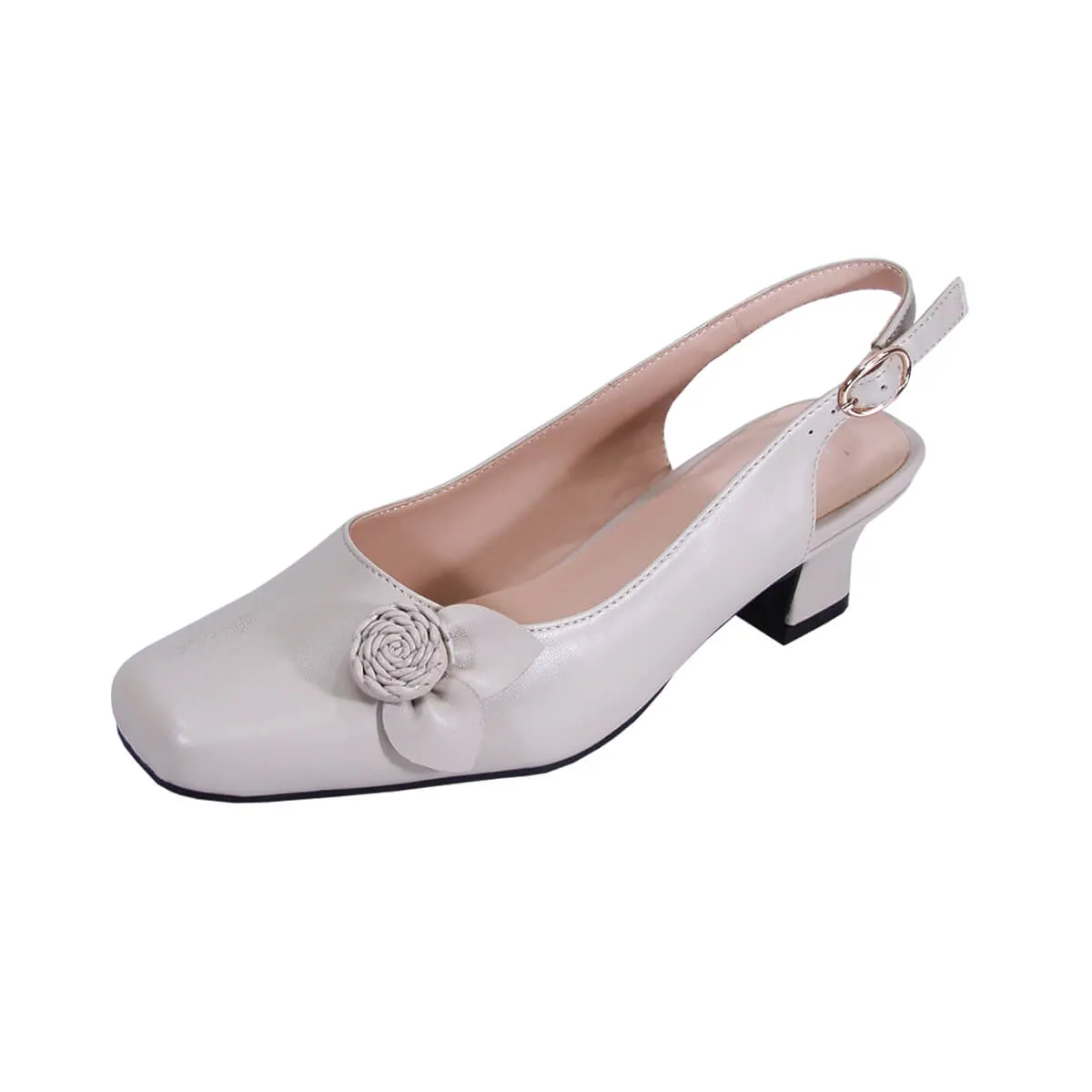 PEERAGE Cheryl Women's Wide Width Leather Slingback Dress Pumps