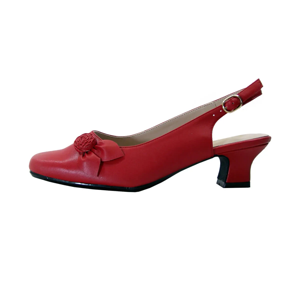 PEERAGE Cheryl Women's Wide Width Leather Slingback Dress Pumps