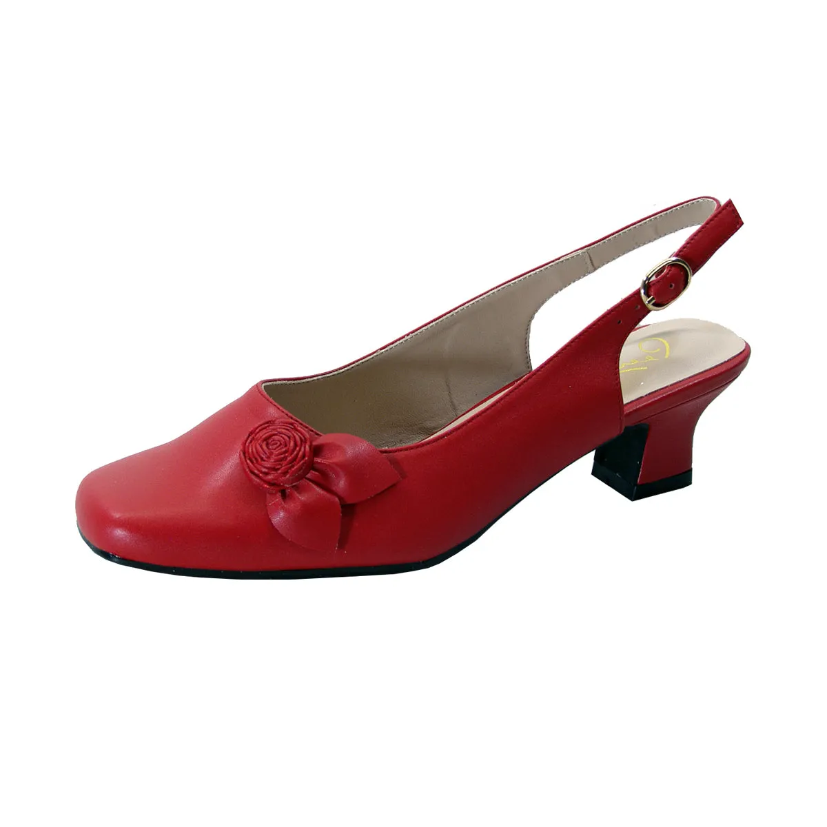 PEERAGE Cheryl Women's Wide Width Leather Slingback Dress Pumps
