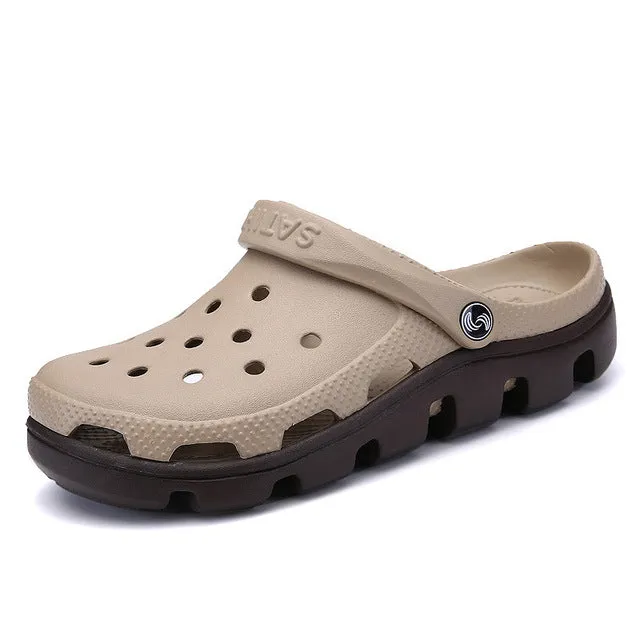 PINSV High Quality Men Sandals Couple Fashion Outdoor Flats Comfortable Casual Beach Sandals Mens Shoes