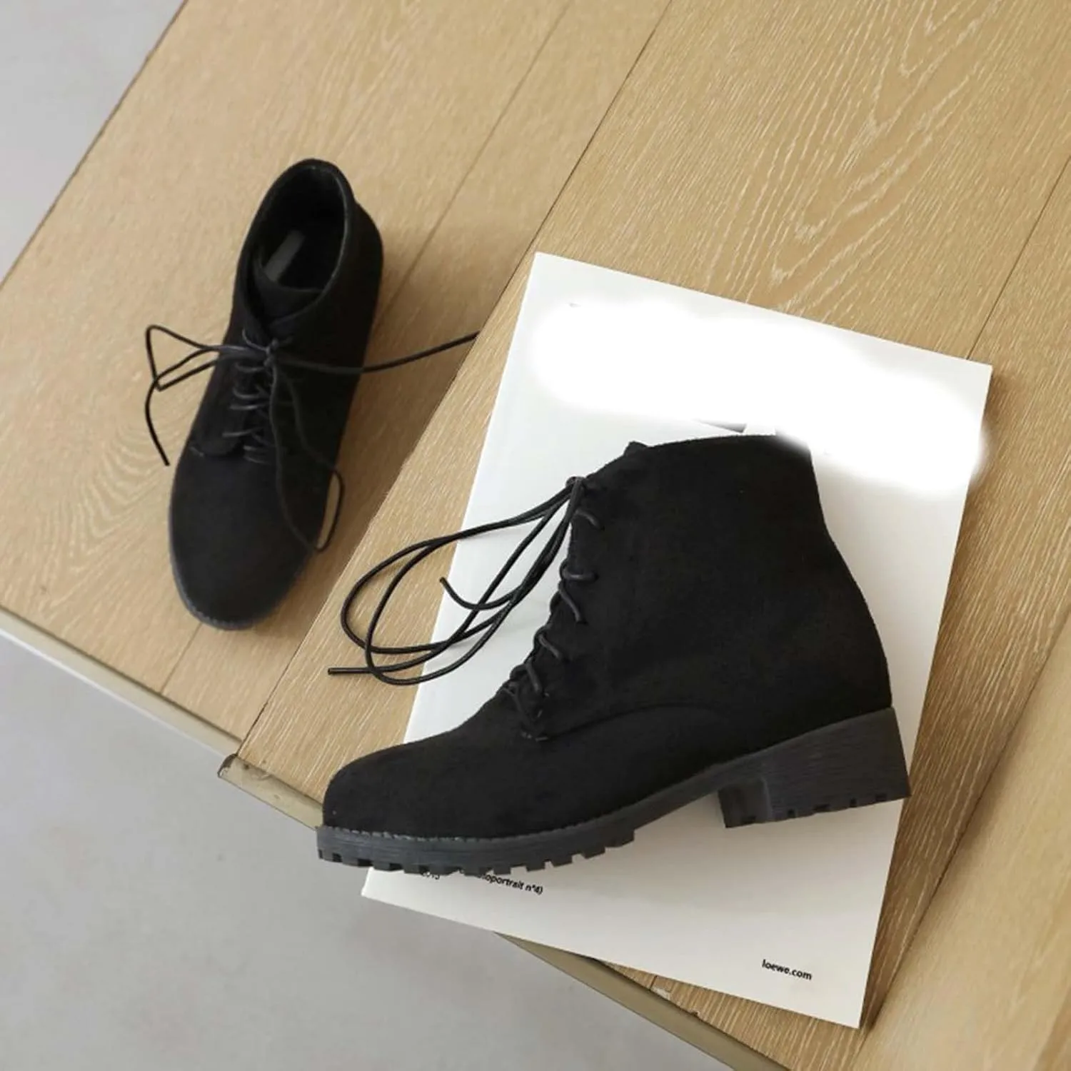 Platform Boots for Women Ankle Brown Booties Women Women's Western Booties Brown Boot Laces Men Fashion Casual Comfy Soft Slip on Pointed Toe Leather Casual