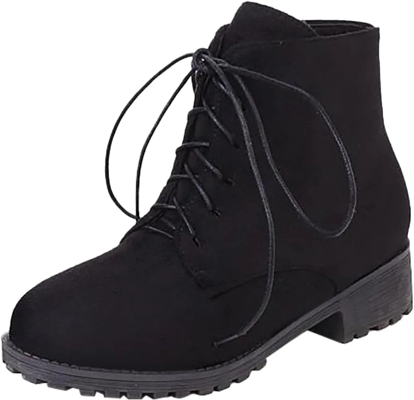 Platform Boots for Women Ankle Brown Booties Women Women's Western Booties Brown Boot Laces Men Fashion Casual Comfy Soft Slip on Pointed Toe Leather Casual