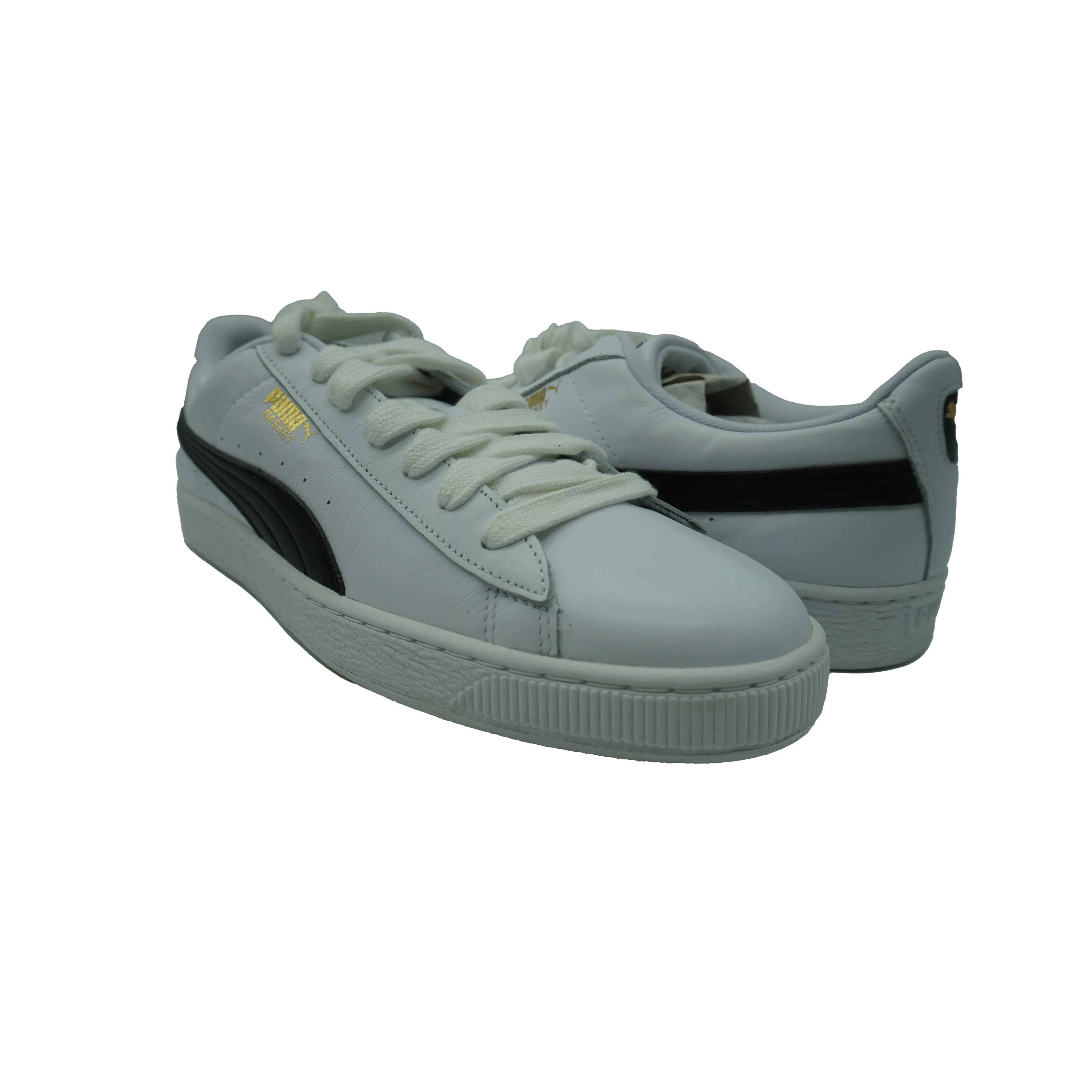 Puma Men's Low Top Basket Classic Sneakers White Black Size 14