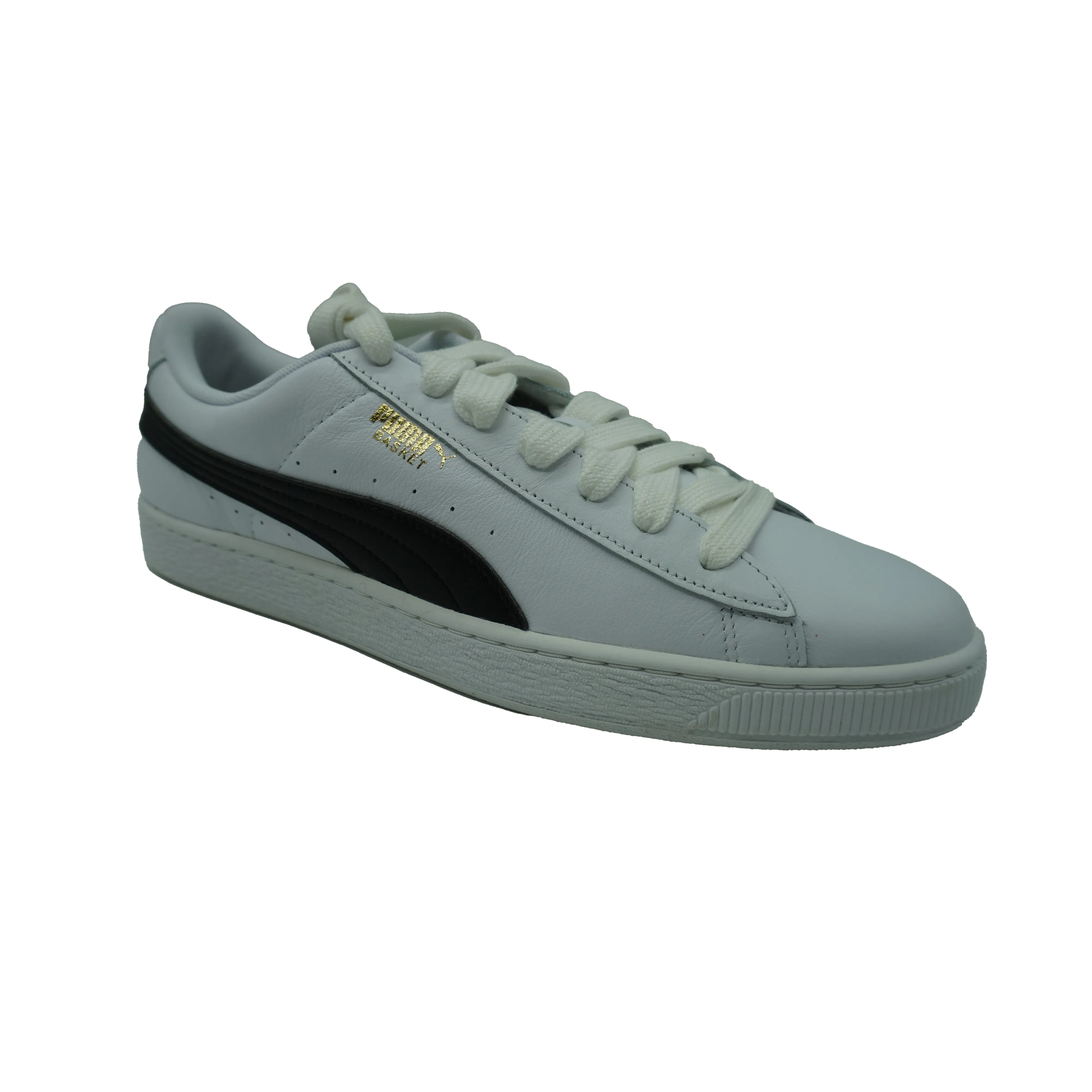 Puma Men's Low Top Basket Classic Sneakers White Black Size 14