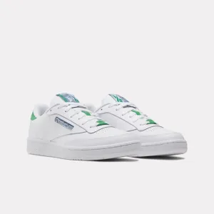 Reebok Footwear Men Club C 85 Shoes WHITE/SPORT GREEN/BLUE SLATE