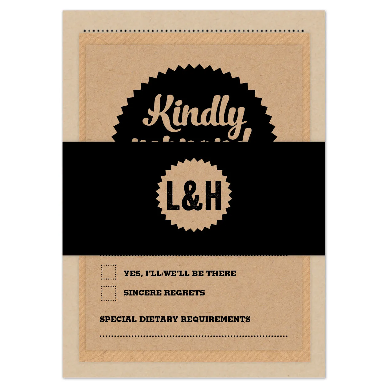 Retro Vintage Kraft Belly Band