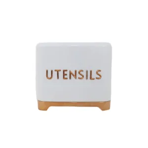 Retro Vintage Retro Tin White with Rose Gold Utensils 32368