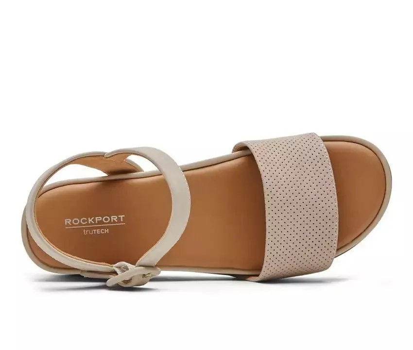 Rockport Women's Delanie 2 Platform Wedge Sandals- Beige