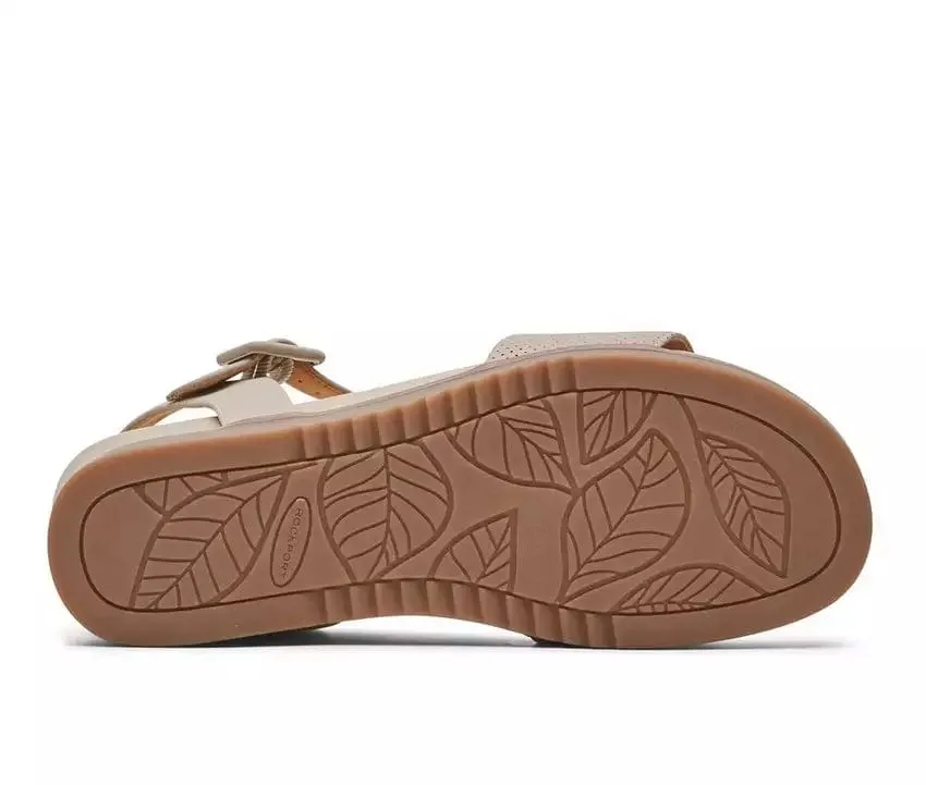 Rockport Women's Delanie 2 Platform Wedge Sandals- Beige