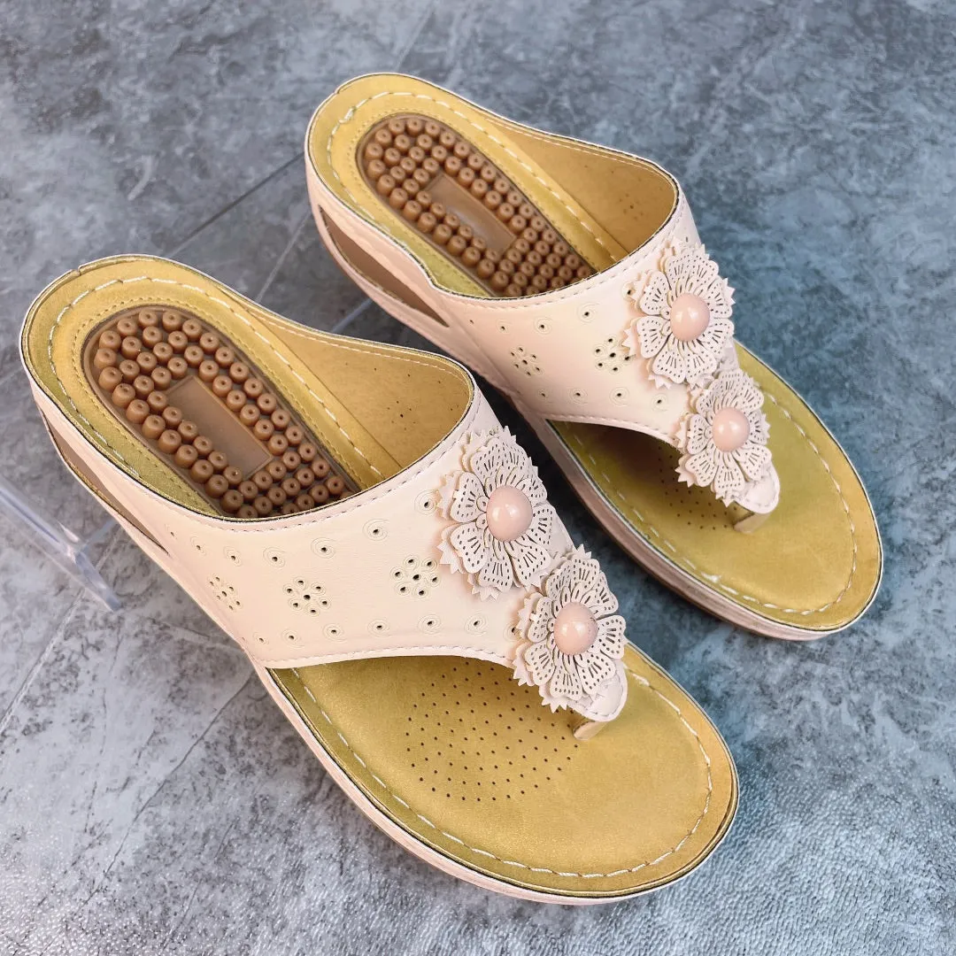 Sandals with Arch Support Anti-Slip Vintage Flip Flop comfortable slippers