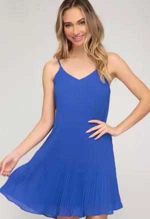 She & Sky Pleated Cami Dress