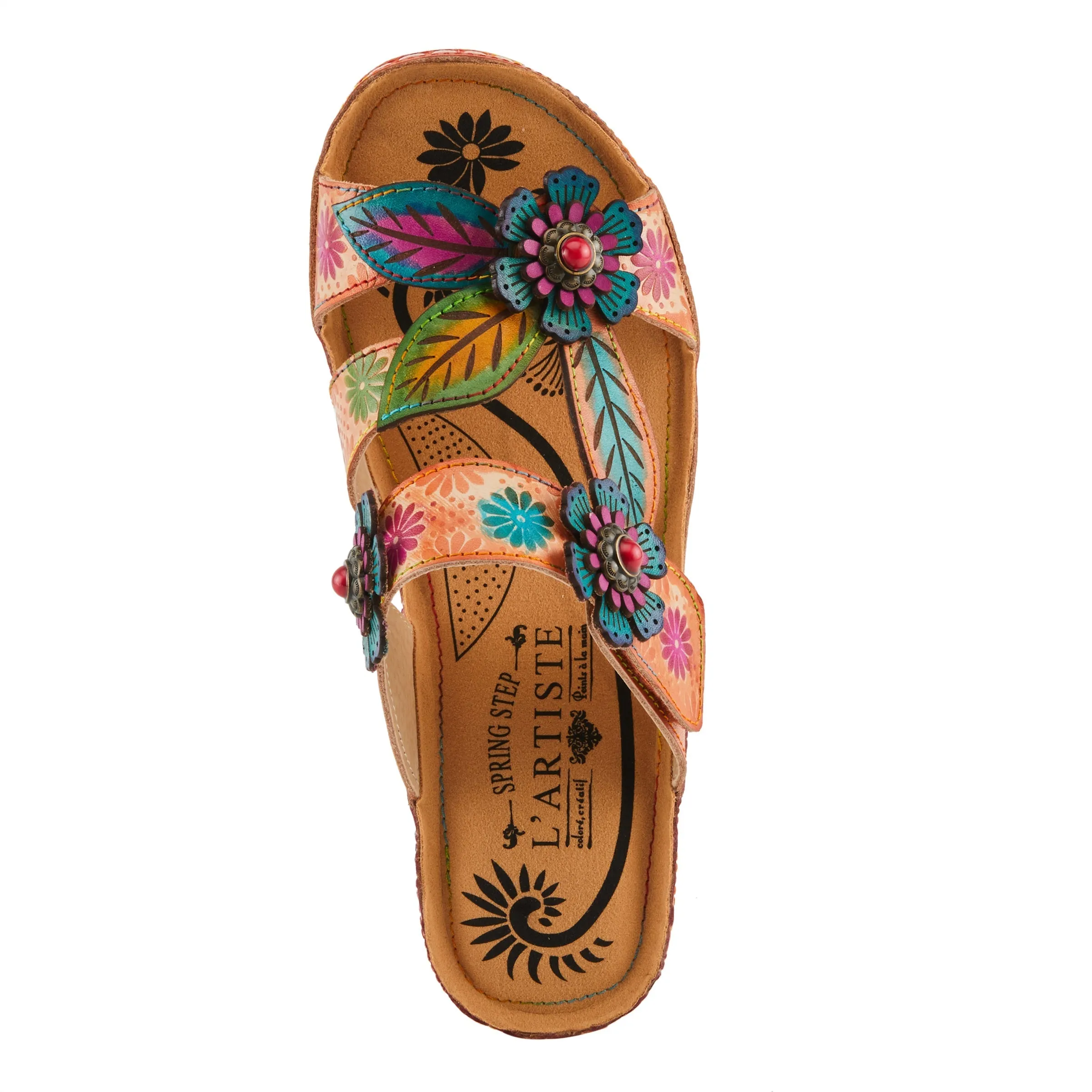 Spring Step Shoes L'Artiste Pillow Soft Women's Comfortable Floral Sandals