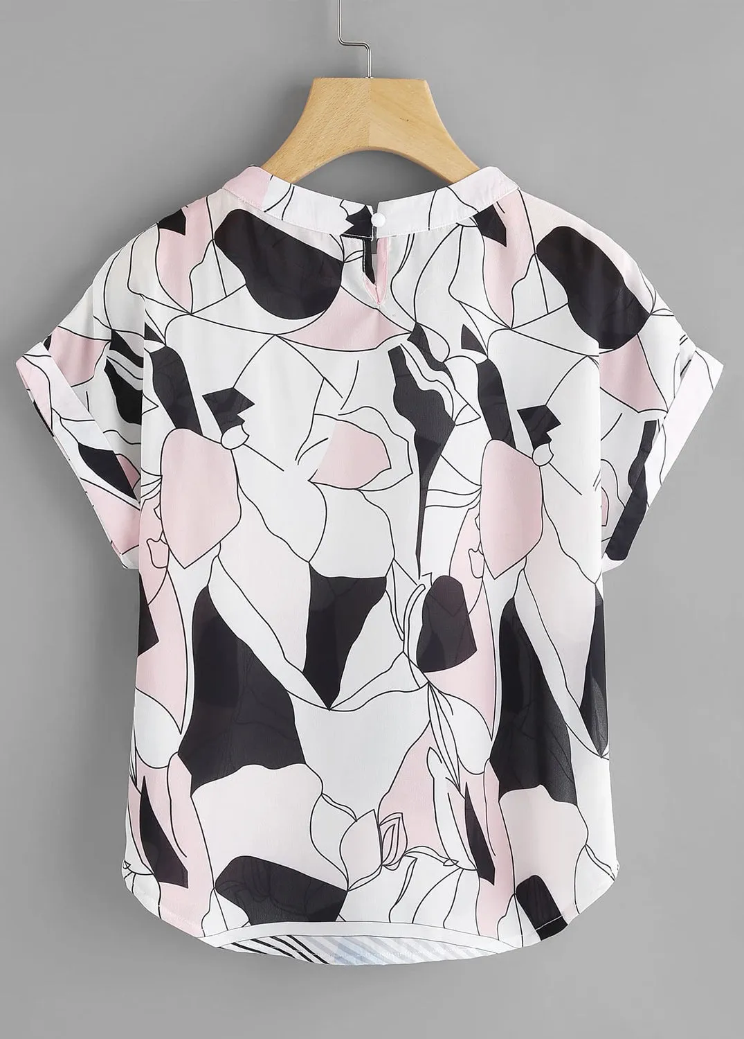 Stylish Abstract Pink Tops For Women & Girls