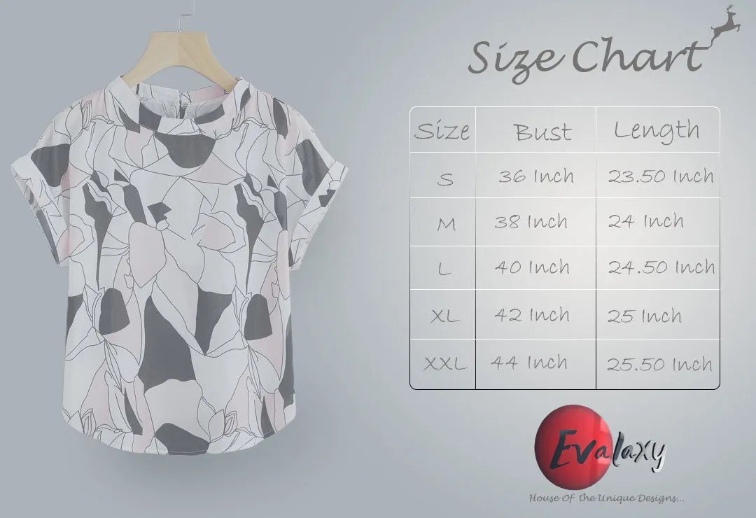 Stylish Abstract Pink Tops For Women & Girls