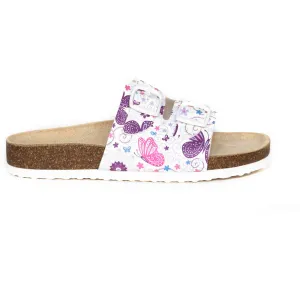 T92: colour 12 - white purple ladies orthotic sandals