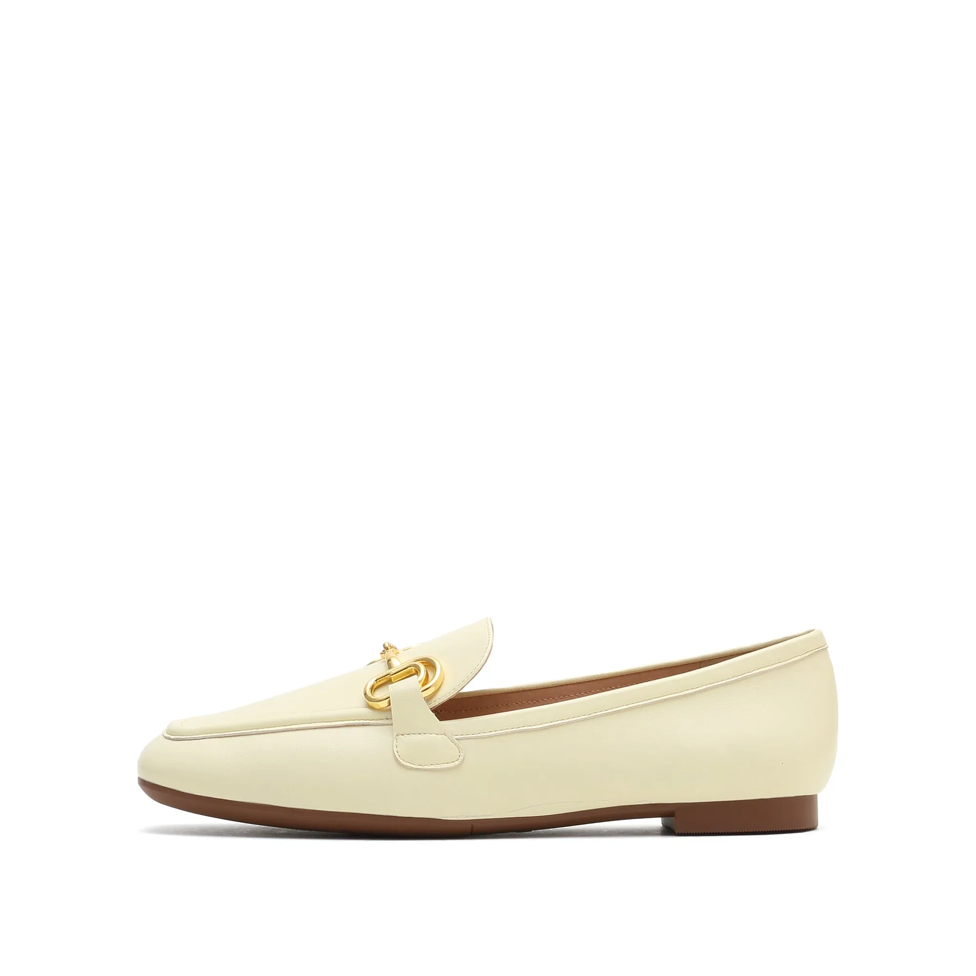 Taupe Classic Horsebit Flats Loafers