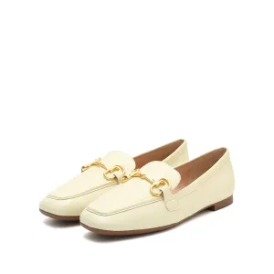 Taupe Classic Horsebit Flats Loafers