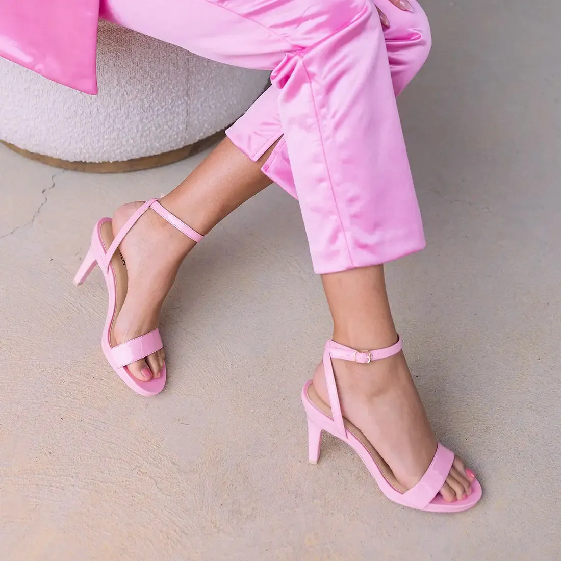The Brenna - Pink Patent 4 Block