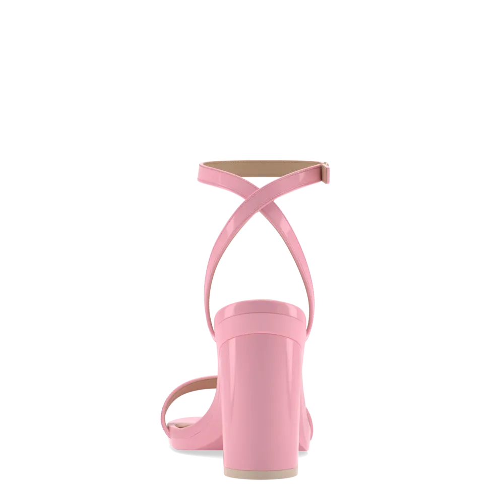 The Brenna - Pink Patent 4 Block