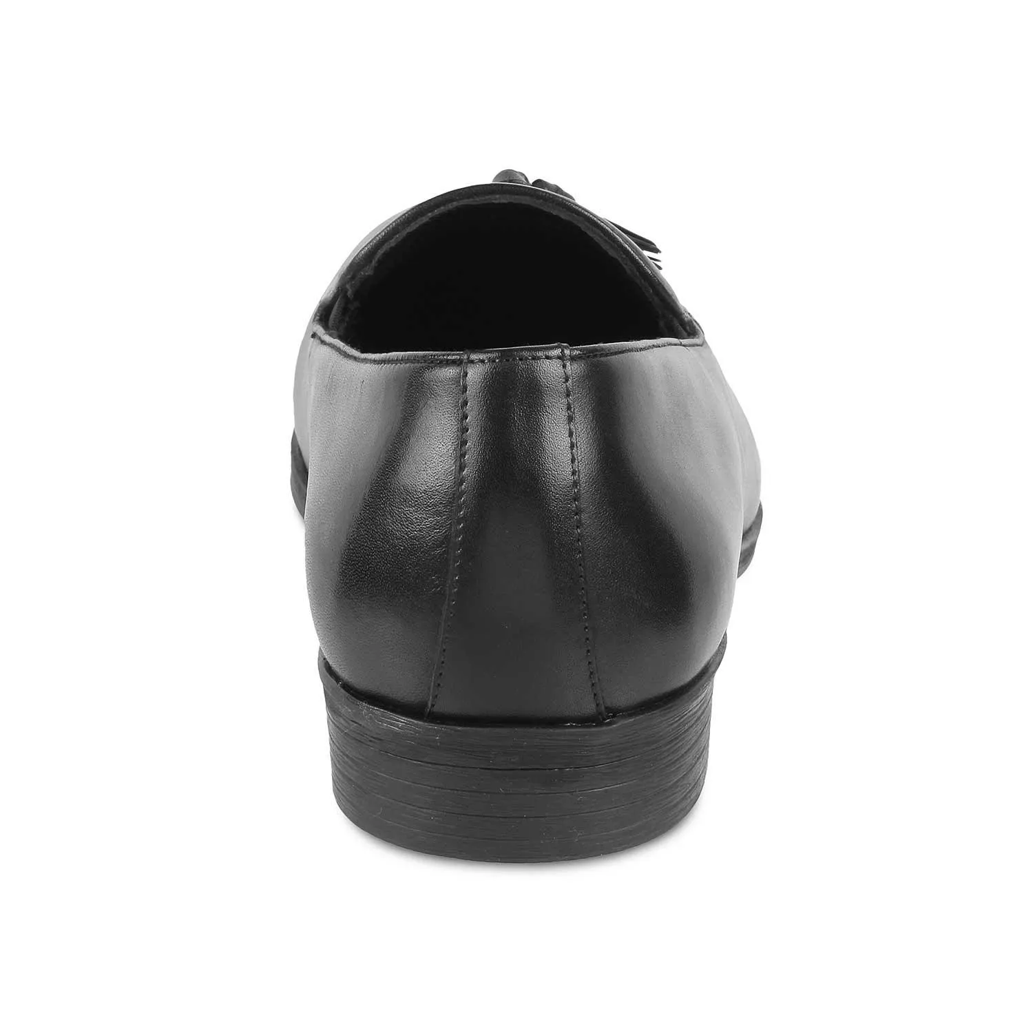 The Michan Black Men's Leather Tassel Loafers Tresmode
