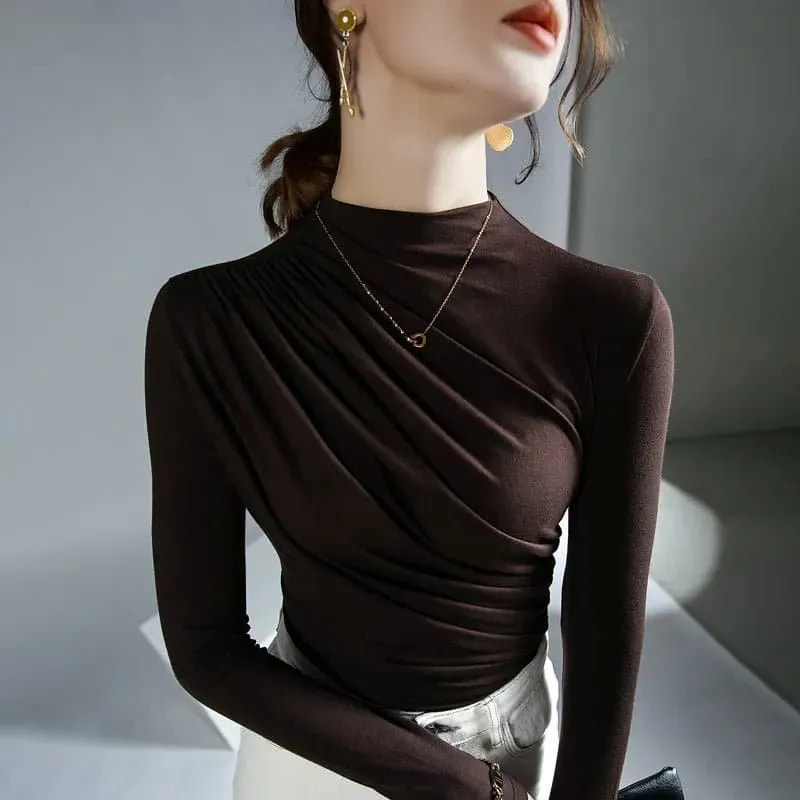 Twisted Long Sleeve Tops - Stylish Women's Tees | Breathable ModaL & Spandex Blend