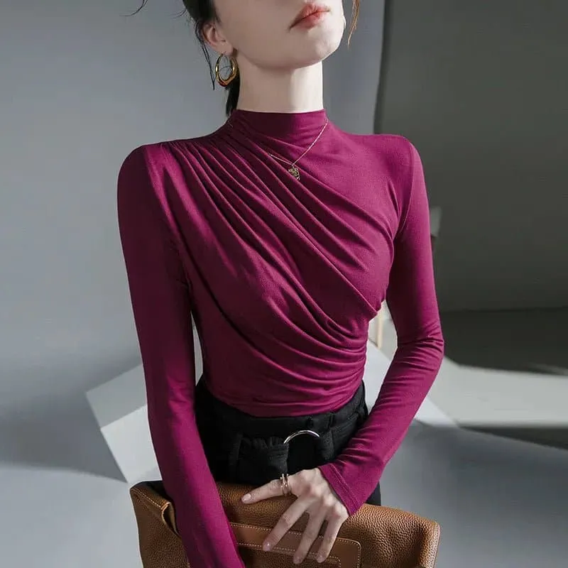 Twisted Long Sleeve Tops - Stylish Women's Tees | Breathable ModaL & Spandex Blend