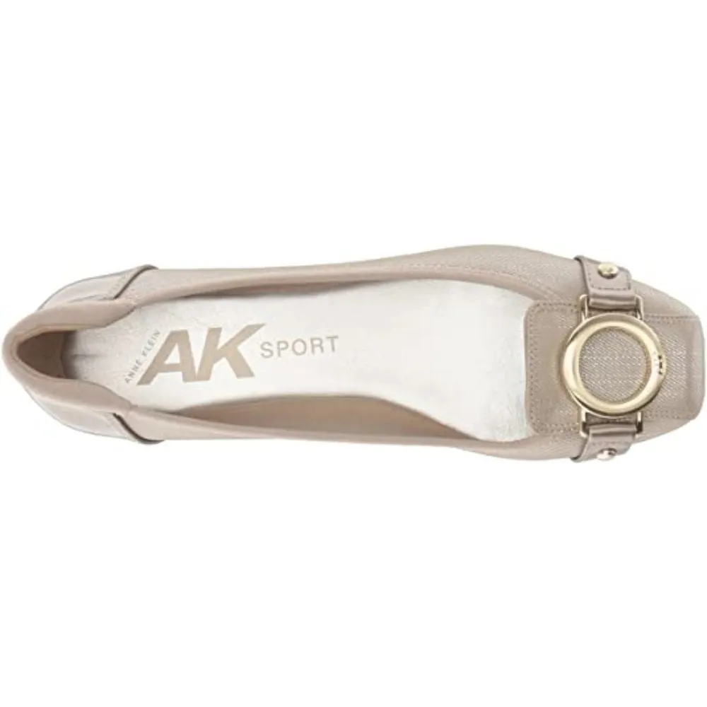 Umeko Medium Taupe Fabric Anne Klein Ballet Flats