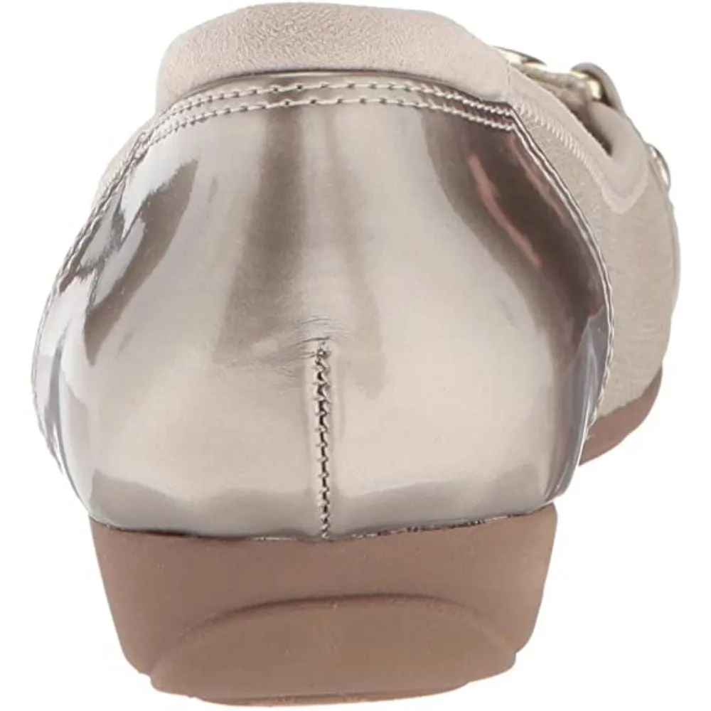 Umeko Medium Taupe Fabric Anne Klein Ballet Flats