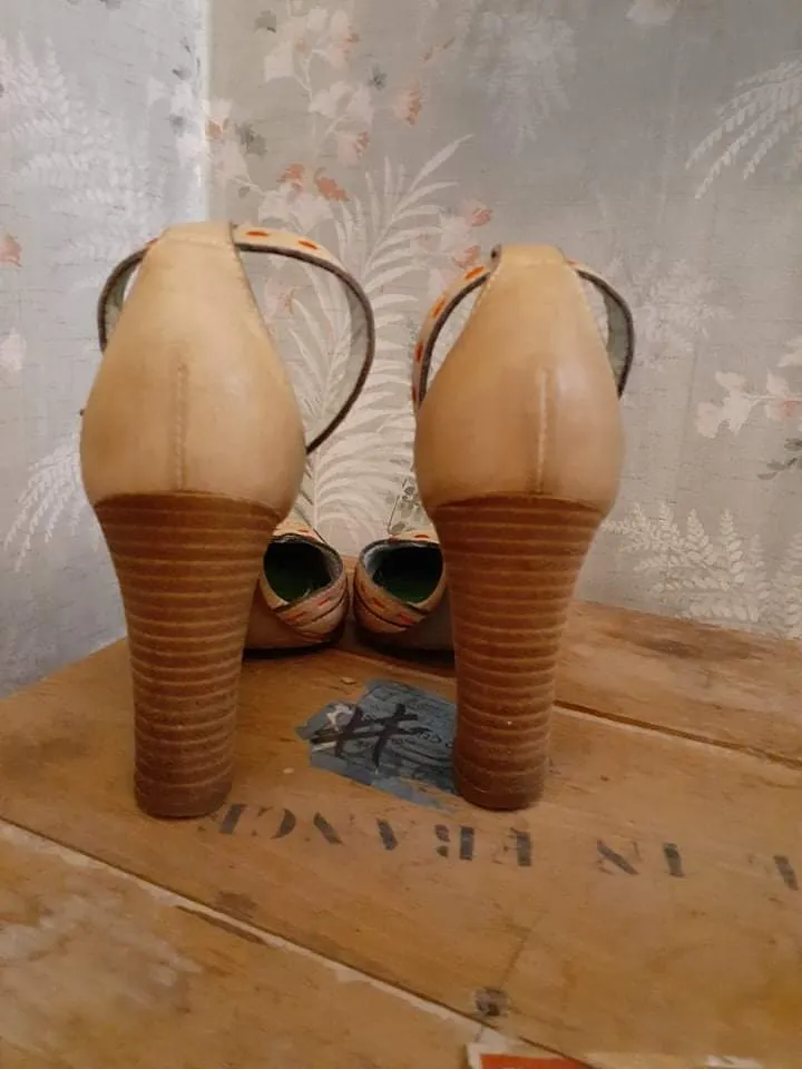 Vintage stacked heel made in italy