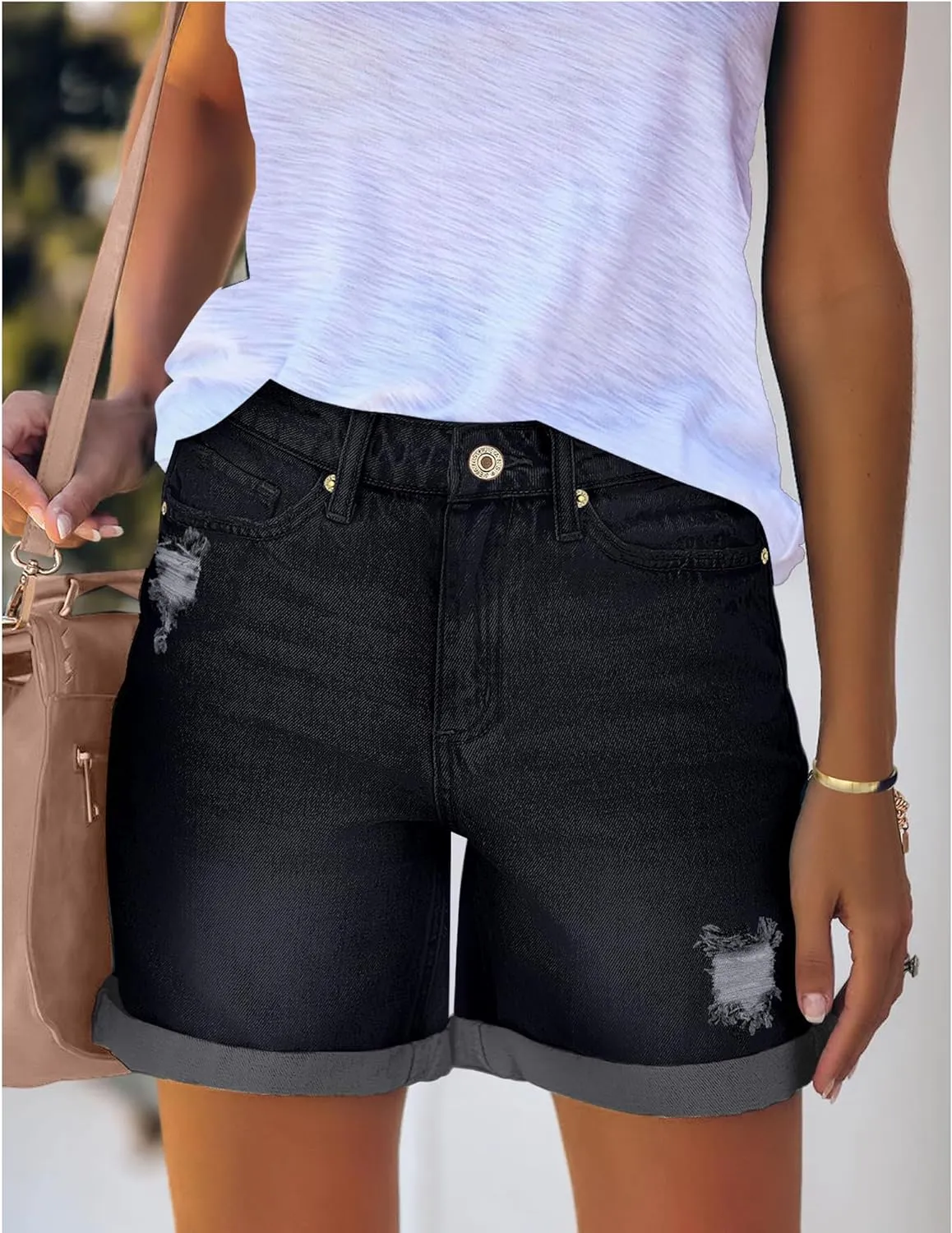 Woman Stylish Summer Jean Shorts