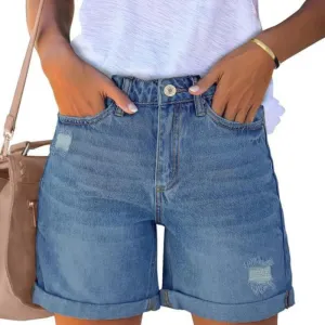 Woman Stylish Summer Jean Shorts