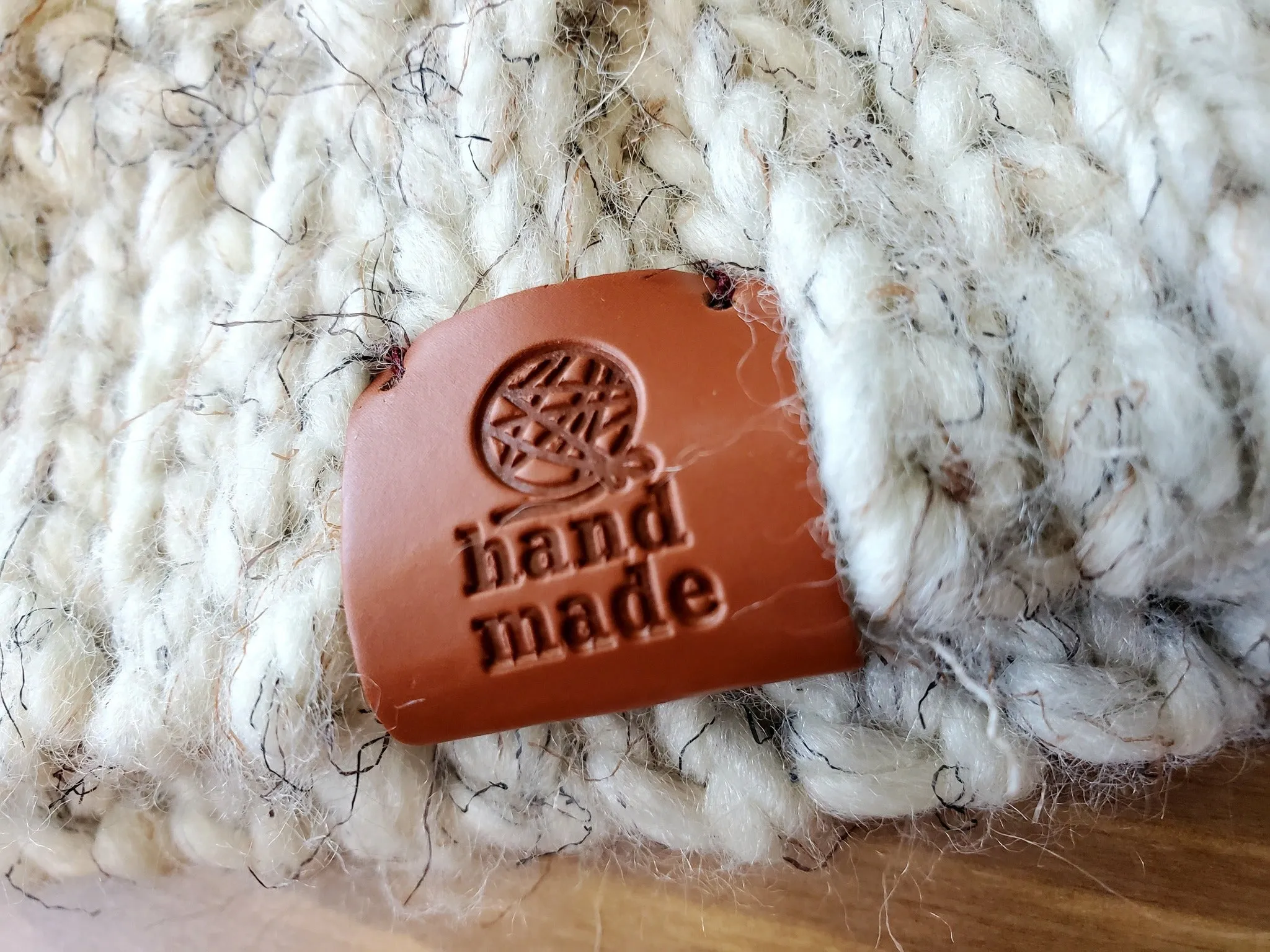 Womens Chunky Knit Beanie With Pom Pom