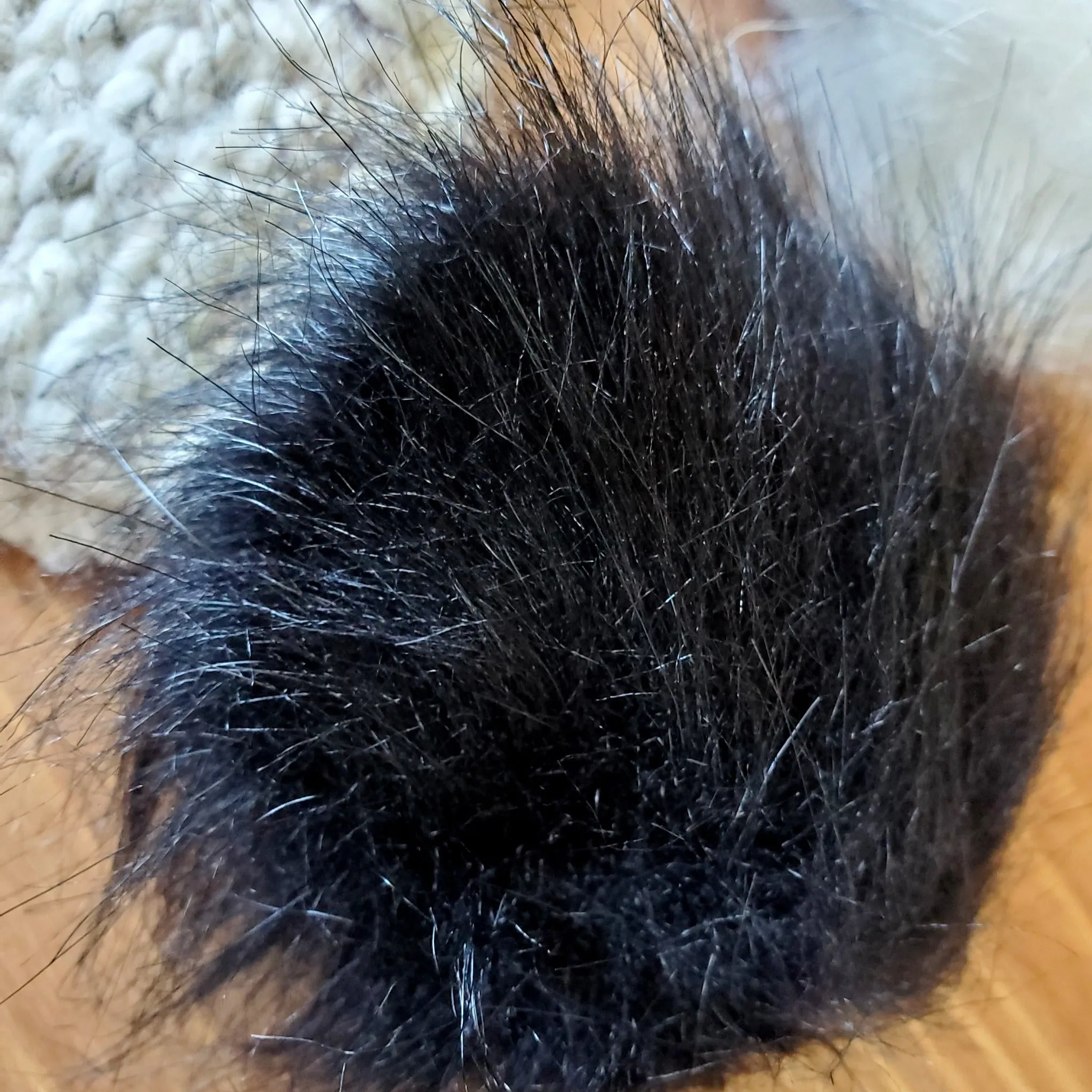 Womens Chunky Knit Beanie With Pom Pom