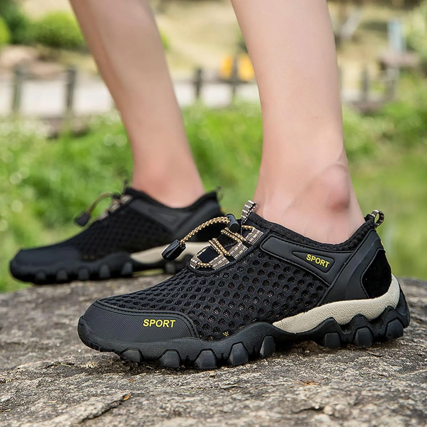 Women's Sneakers Wide Lightweight Work Slip Resistant Breathable Slip On Casual Shoes for Women Non Slip Loafers Backless Sneakers for Women