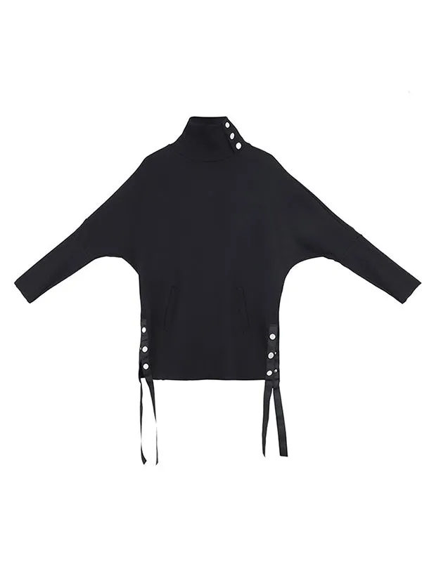 xakxx Original Solid Stand Collar T-Shirts Tops