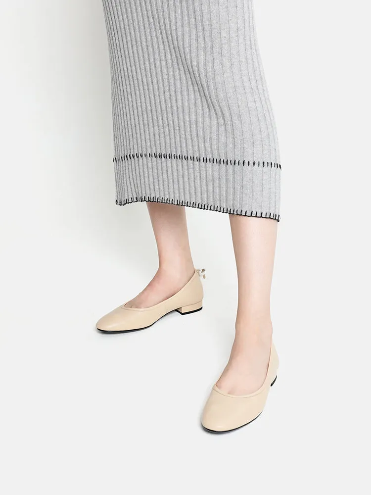 Zuri Curved-Toe Ballet Flats